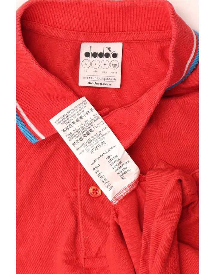 Camisa polo masculina Diadora grande algodão vermelho
