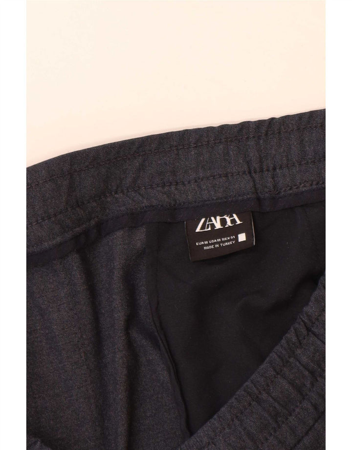 Calça Zara Mens Slim Chino Médio W30 L29 Azul Marinho
