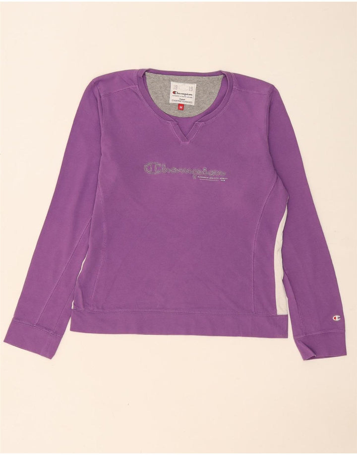 Jumper de moletom feminino Champion Heritage Classics UK 14 médio roxo