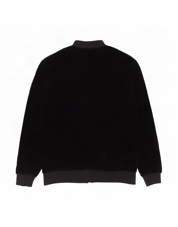 Zara Mens Bomber Jacket UK 40 Grande Poliéster Preto