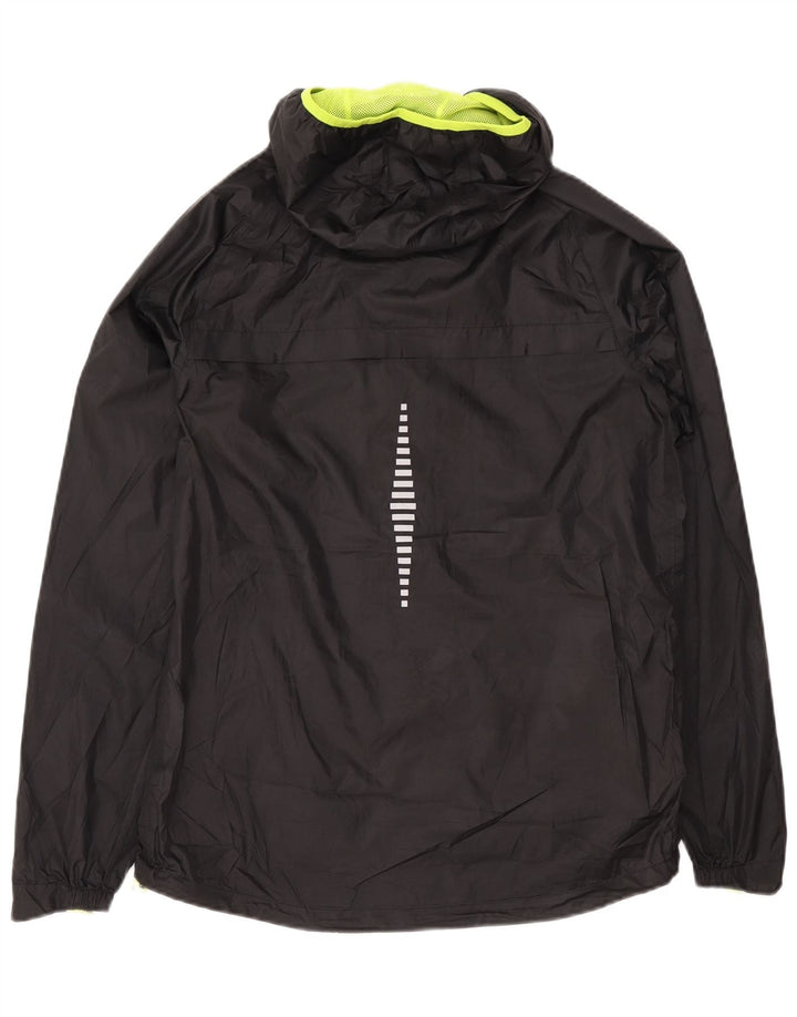 Jaqueta de chuva masculina com capuz Mountain Warehouse UK 38 poliéster preto médio