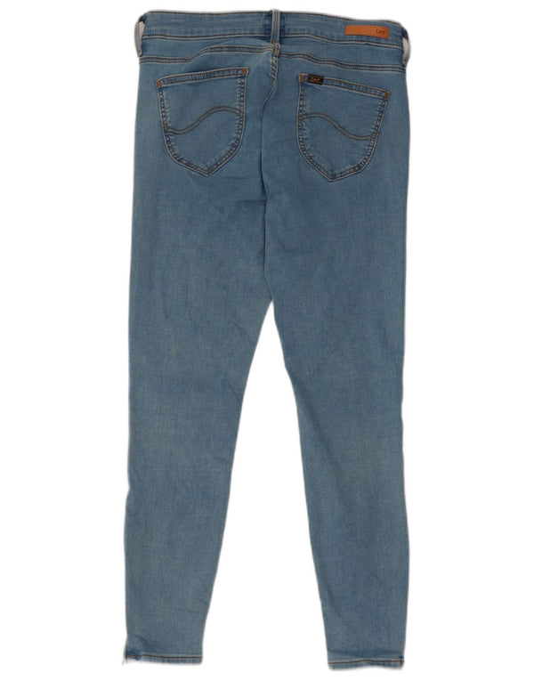 Lee Womens Scarlett Skinny Cropped Jeans W28 L25 Algodão Azul