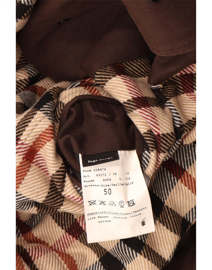Sobretudo masculino DAKS IT 50 grande algodão marrom