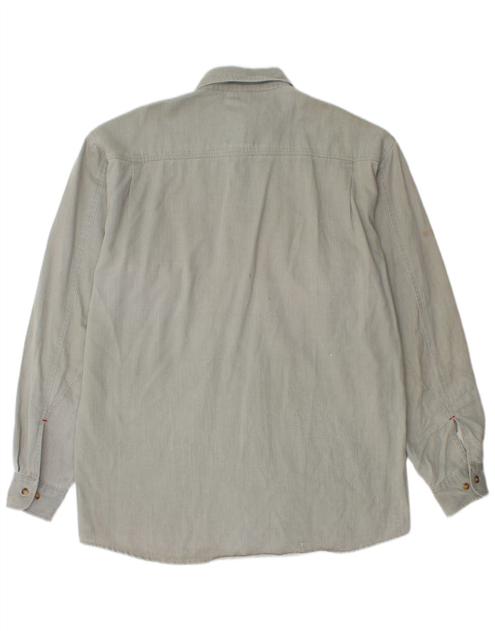 Camisa masculina de flanela BALLOON tamanho 39 cinza médio