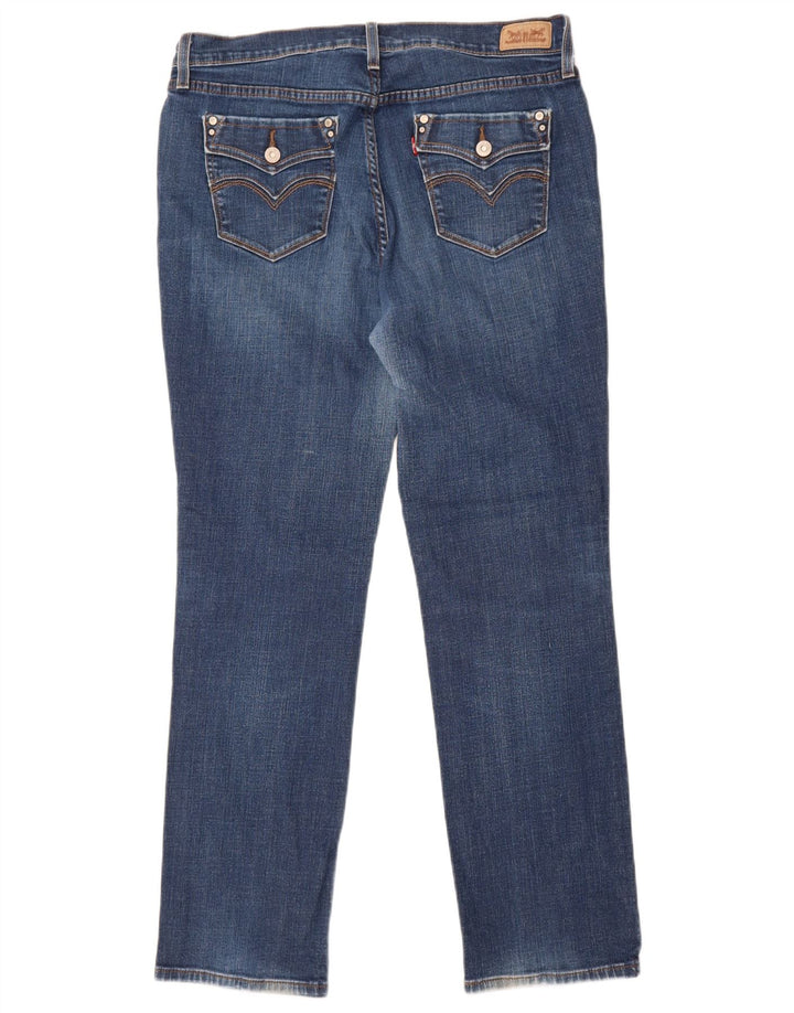 Calça jeans feminina Levi's 505 Straight W32 L32 azul algodão