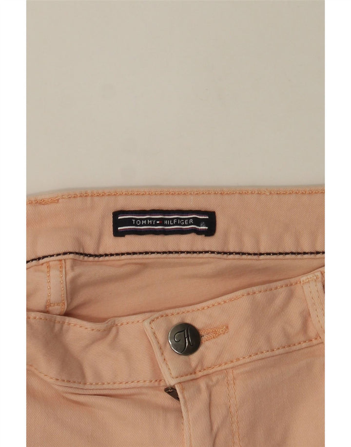TOMMY HILFIGER Womens Slim Casual Trousers W32 L27 Pink Cotton Vintage Tommy Hilfiger and Second-Hand Tommy Hilfiger from Messina Hembry 