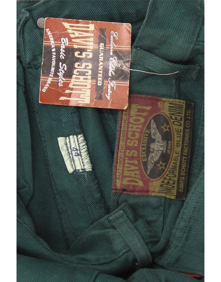 Jeans vintage feminino cintura alta IT 44 médio W28 L31 verde