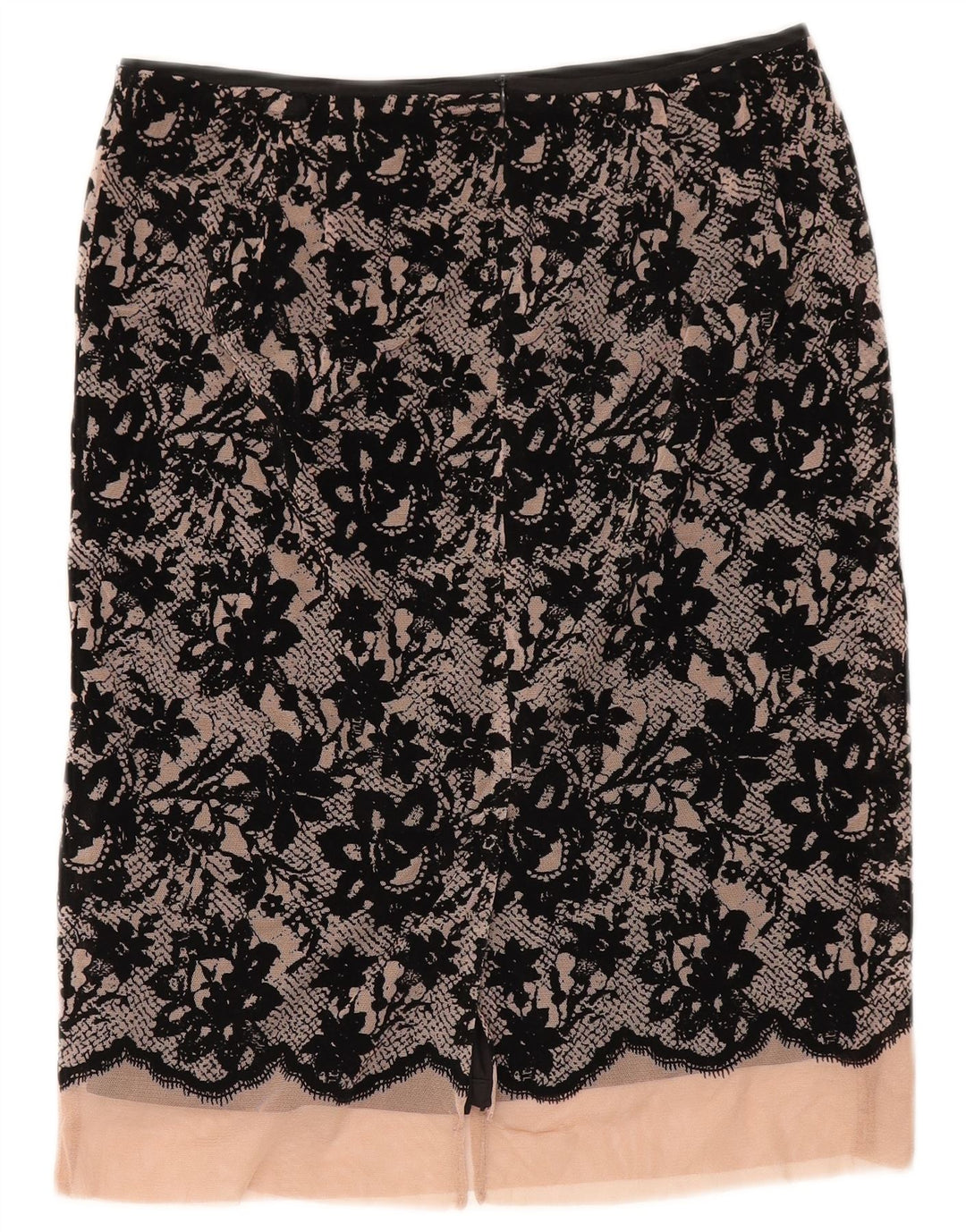 Zara Saia Midi Feminina XS W30 Preto Floral Poliéster