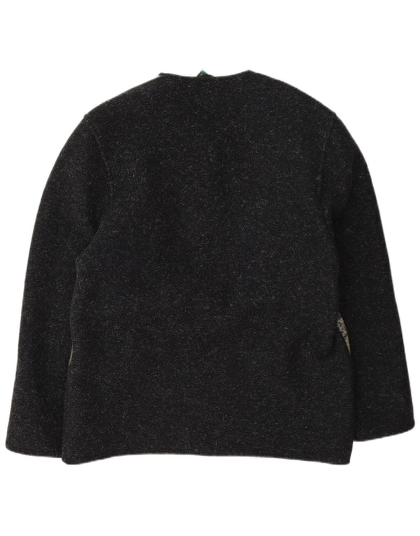 Suéter cardigã feminino Giesswein Novity Fit UK 18 XL cinza colorblock