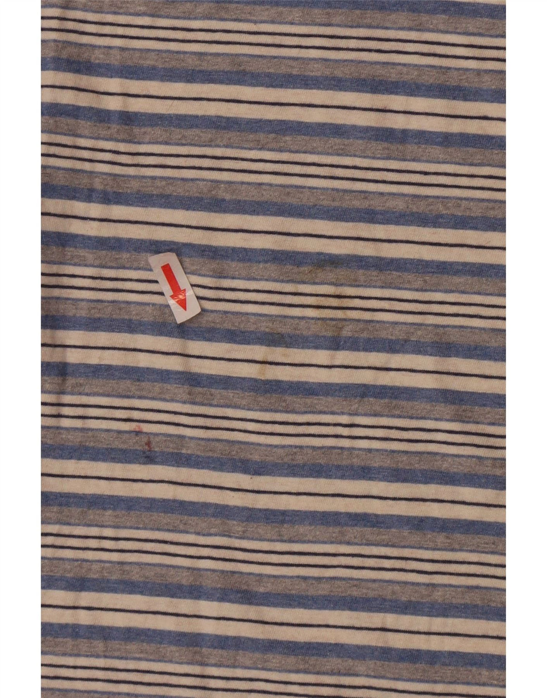 Camiseta masculina Fat Face Top grande algodão listrado azul