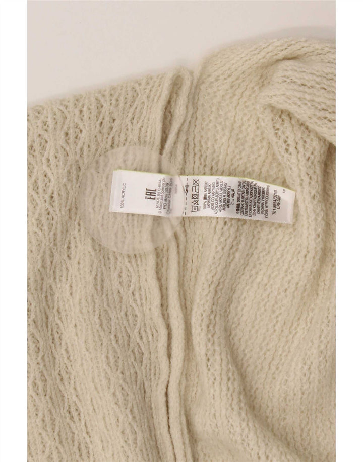 Suéter cardigã feminino Marks & Spencer Poncho tamanho único acrílico branco