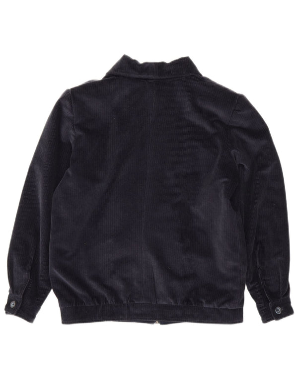 Jaqueta feminina de veludo VINTAGE UK 12 caxemira azul marinho médio