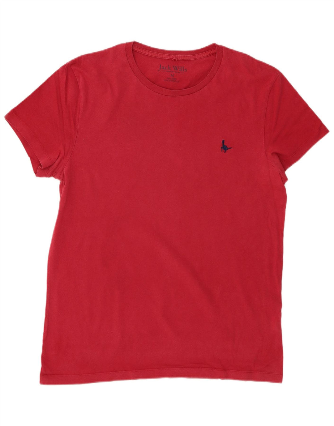 Camiseta masculina JACK WILLS Top médio algodão vermelho