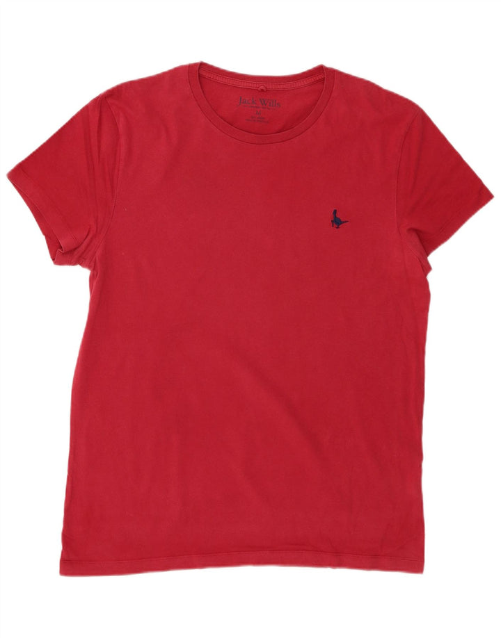 Camiseta masculina JACK WILLS Top médio algodão vermelho
