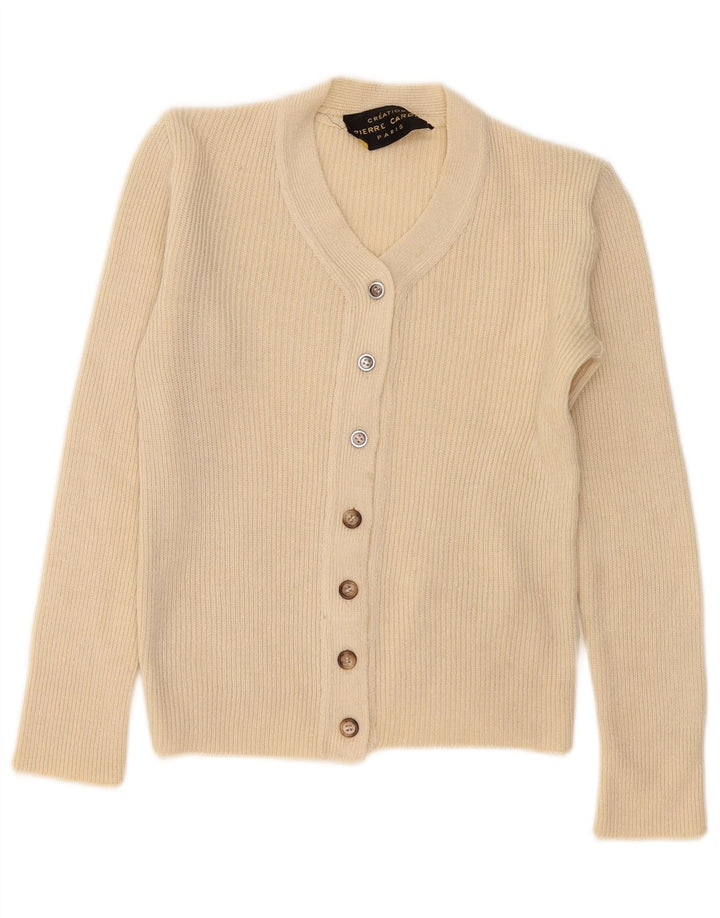 Suéter feminino Pierre Cardin Crop Cardigan IT 44 Médio Bege