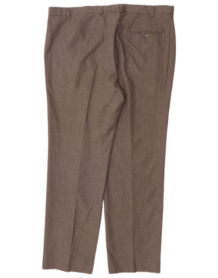 Calça masculina Marks & Spencer reta regular fit W42 L33 cinza