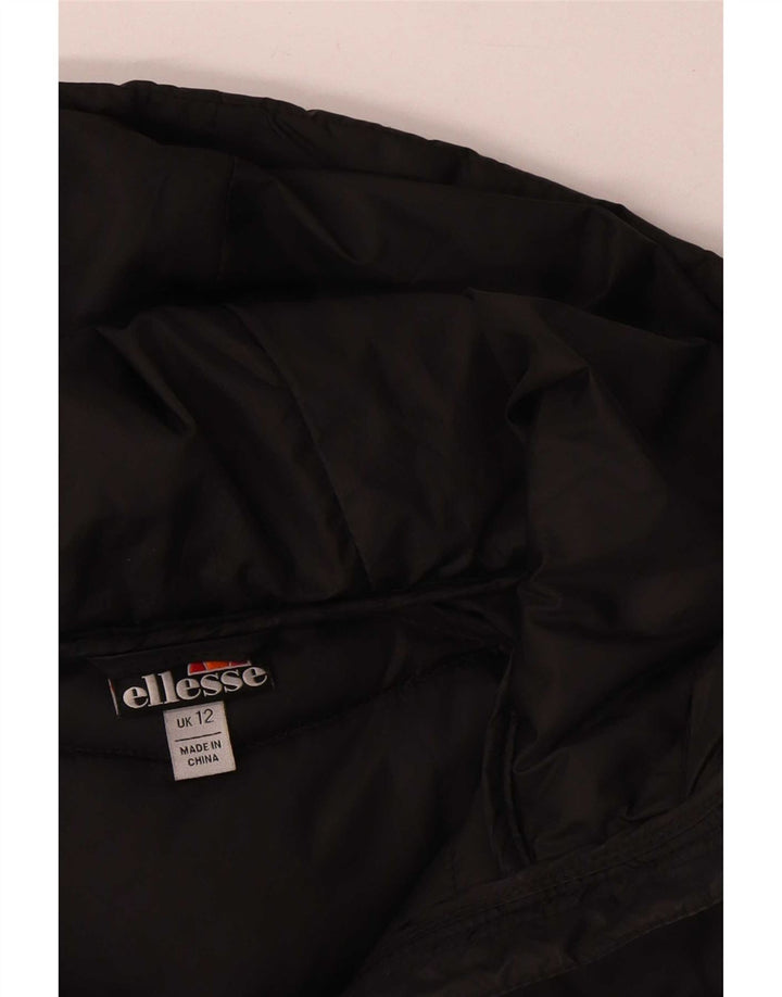 Colete acolchoado com capuz feminino Ellesse UK 12 poliéster preto médio