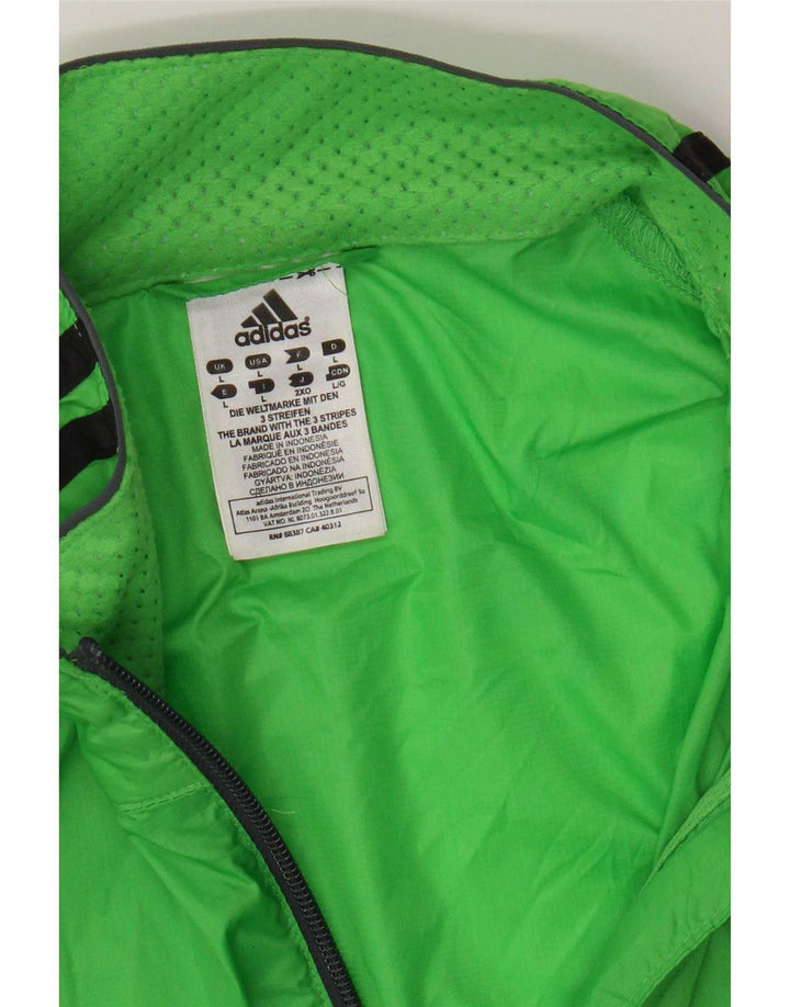 Jaqueta de chuva masculina Adidas UK 40 grande nylon verde
