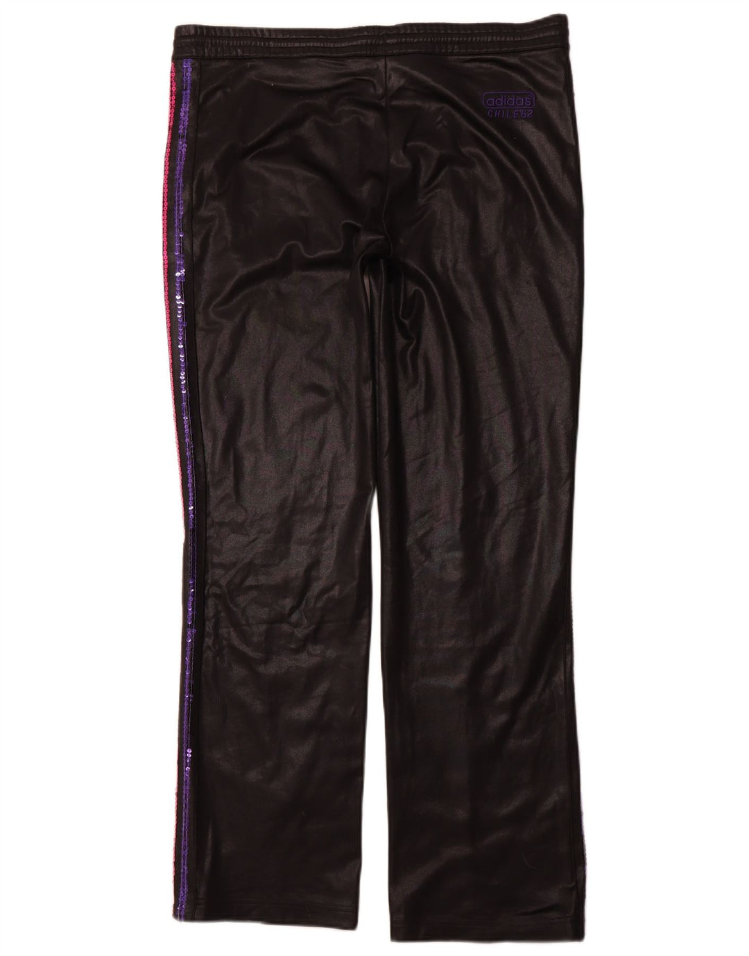 Calças de treino femininas ADIDAS UK 18 XL preto poliéster