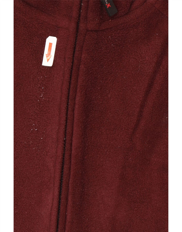 Jaqueta de lã masculina Izod UK 42 XL Borgonha Colourblock Poliéster