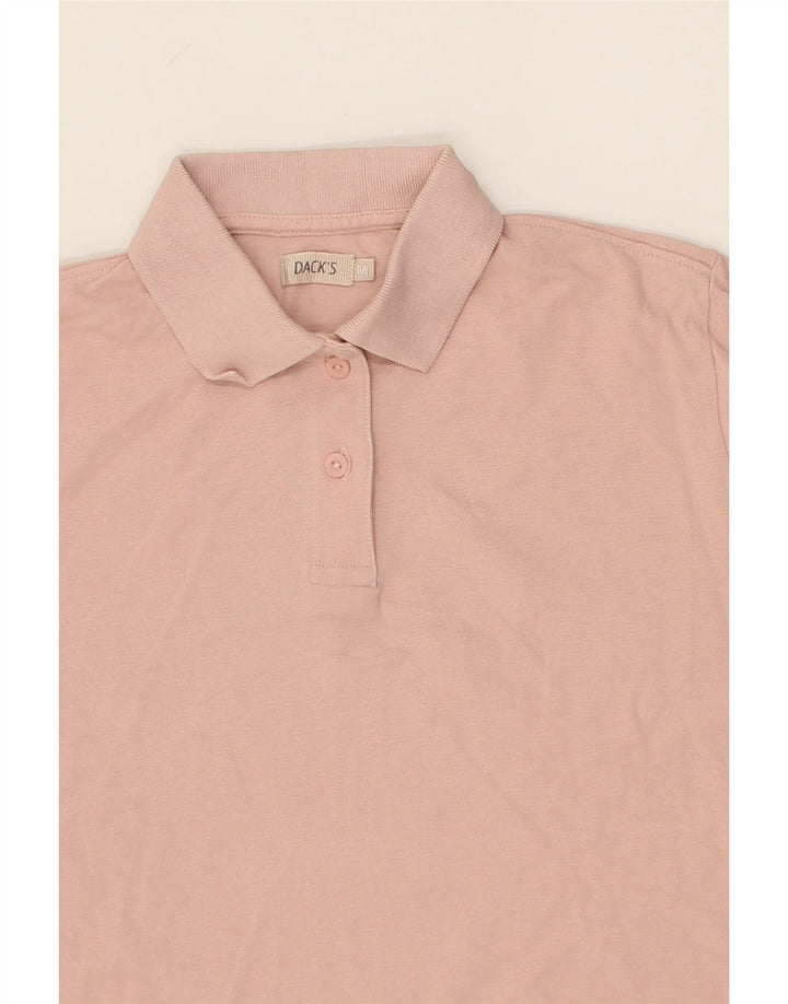 DACK'S Womens Polo Shirt UK 14 Medium Pink Cotton Vintage Dack's and Second-Hand Dack's from Messina Hembry 