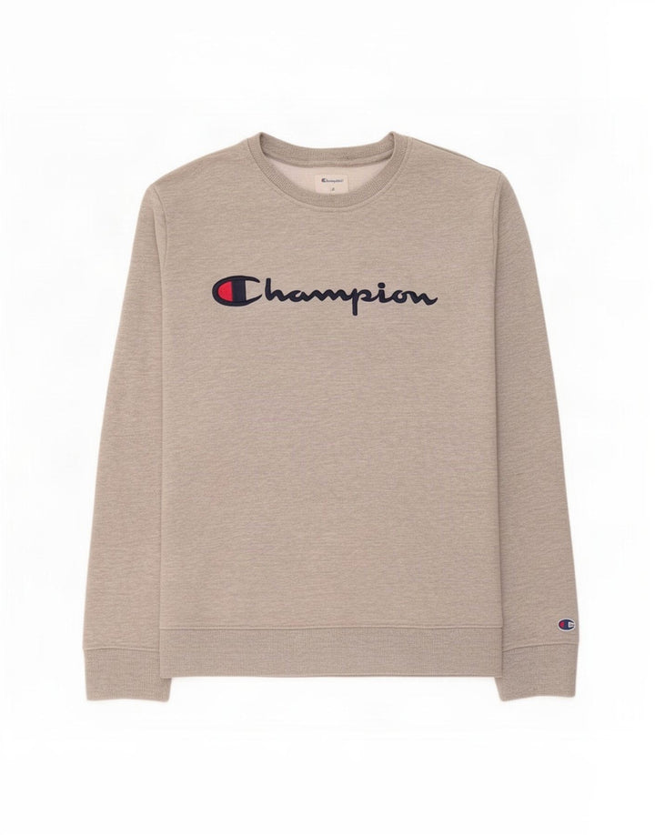 Champion moletom gráfico masculino jumper grande algodão cinza