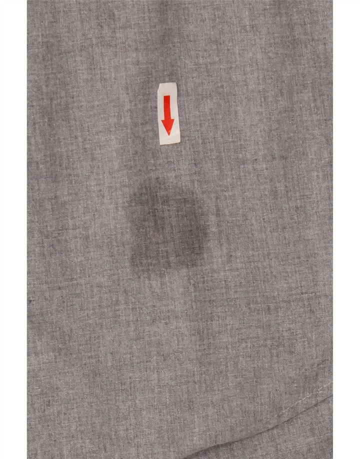 Camisa masculina Benetton grande algodão cinza