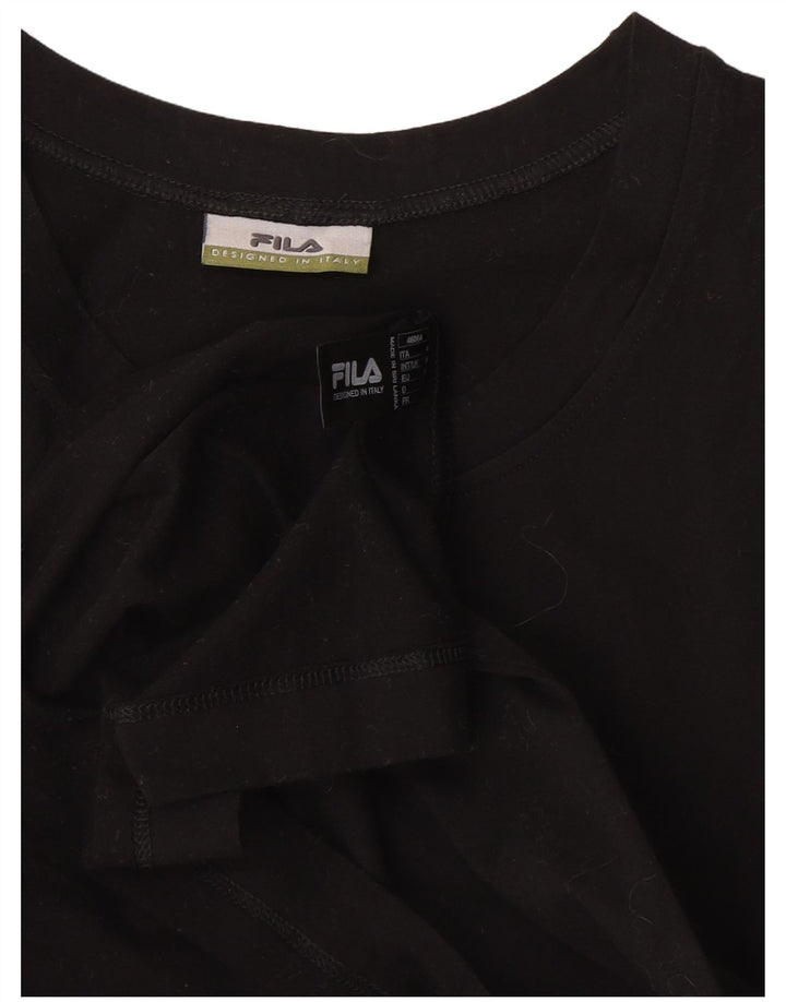Camiseta masculina Fila Top médio algodão preto