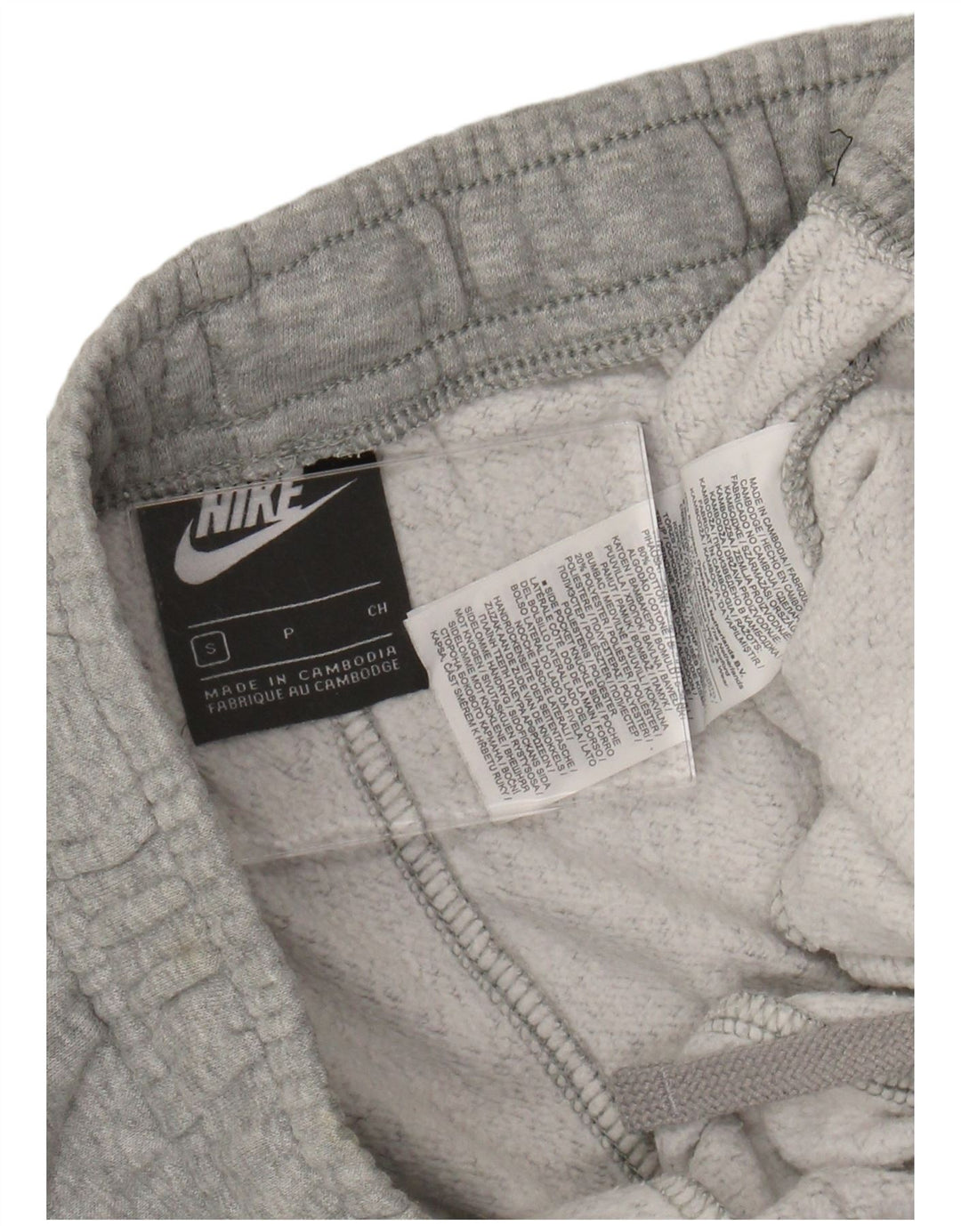 Calça de treino masculina NIKE Joggers pequeno cinza algodão