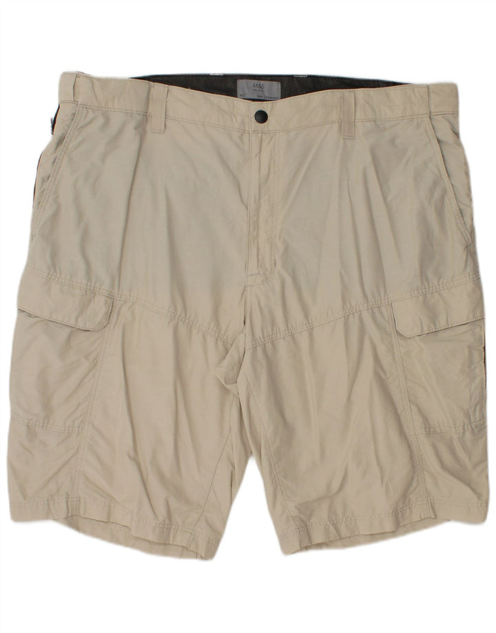 Shorts cargo masculino MARKS & SPENCER W42 2XL algodão bege