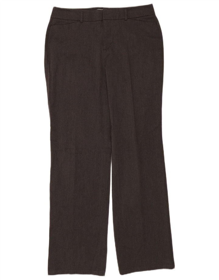 Calça feminina DOCKERS ideal fit reta casual US 10 grande W32 L32 cinza