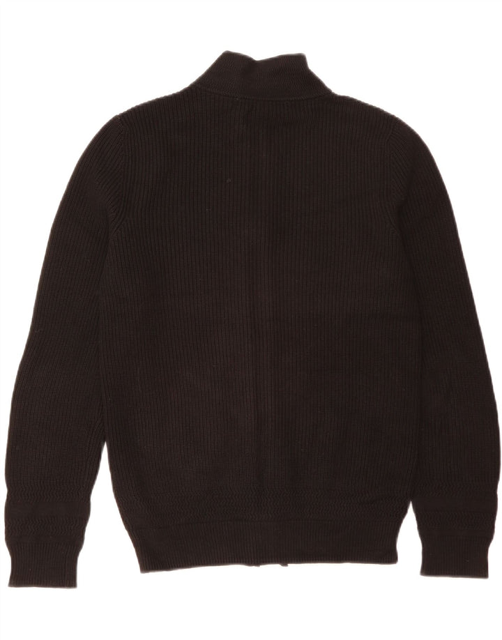 Zara Suéter Cardigan Masculino Médio Algodão Preto