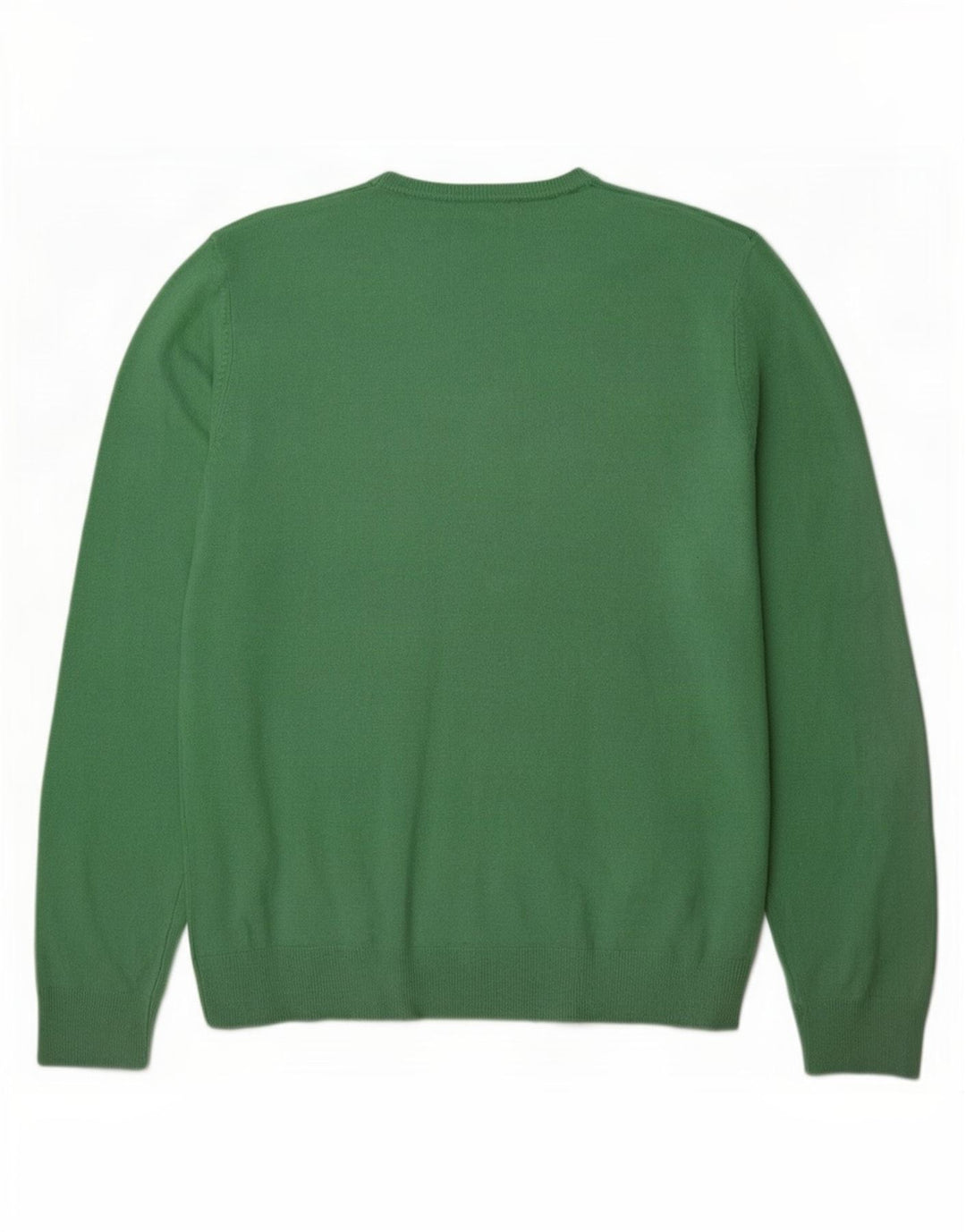 Suéter masculino Marks & Spencer com decote em V grande acrílico verde