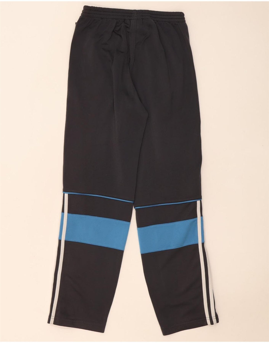 Calças de treino Adidas meninos 11-12 anos cinza colorblock poliéster