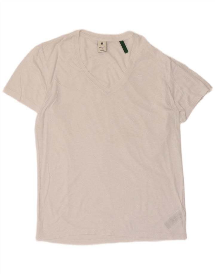 Camiseta masculina G-Star top pequeno algodão branco