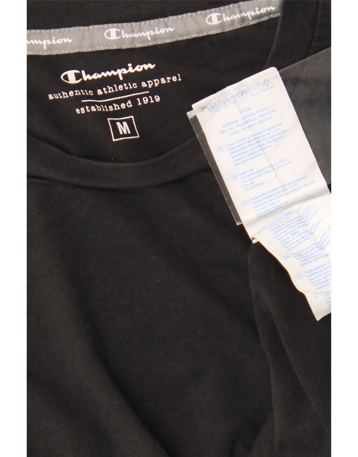 Camiseta masculina Champion de algodão preto médio