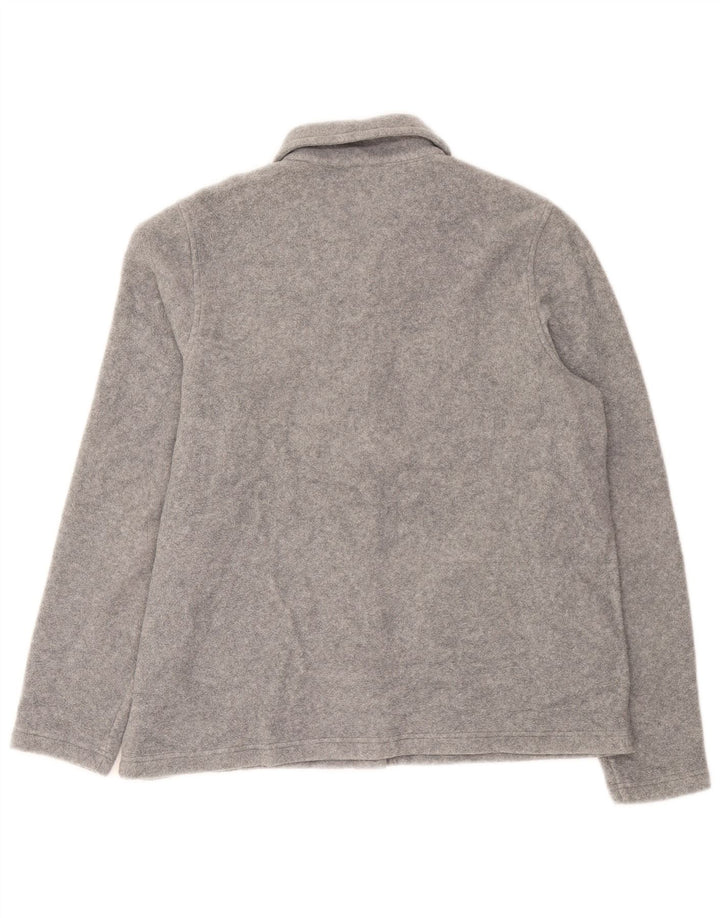 Jaqueta de lã feminina L.L.Bean UK 14 poliéster cinza médio