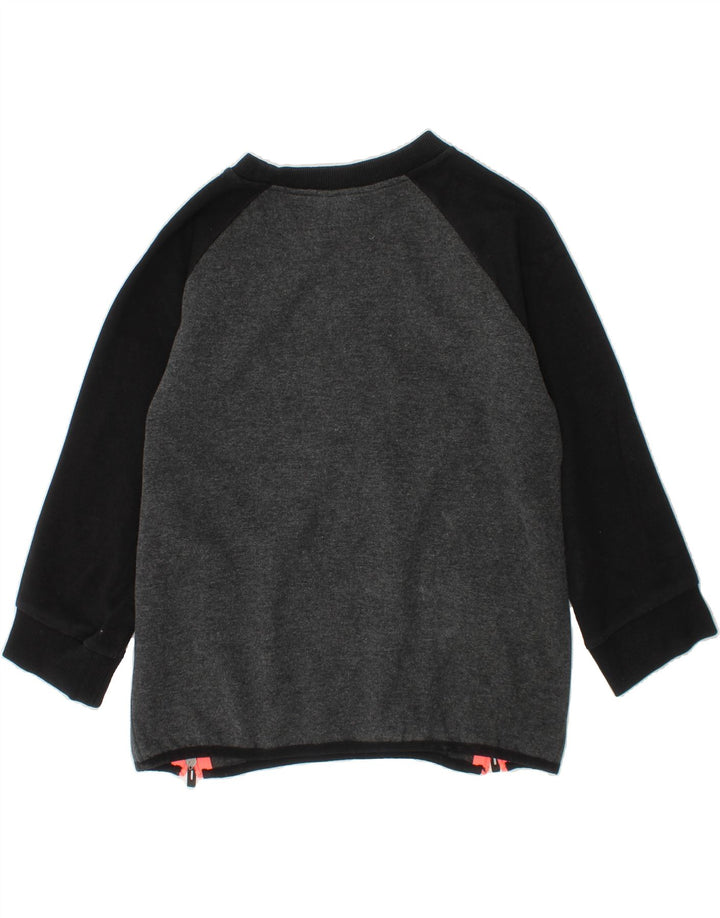 ELLESSE Girls Graphic Sweatshirt Jumper 9-10 Years Grey Colourblock Cotton Vintage Ellesse and Second-Hand Ellesse from Messina Hembry 