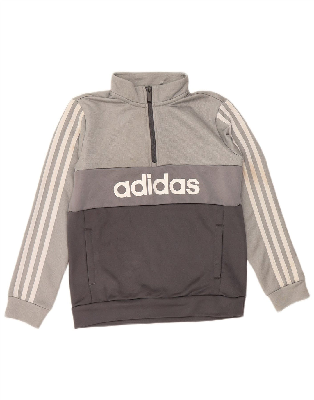 ADIDAS Rapazes Aeroready Graphic Sweatshirt Jumper 9-10 Anos Cinzento