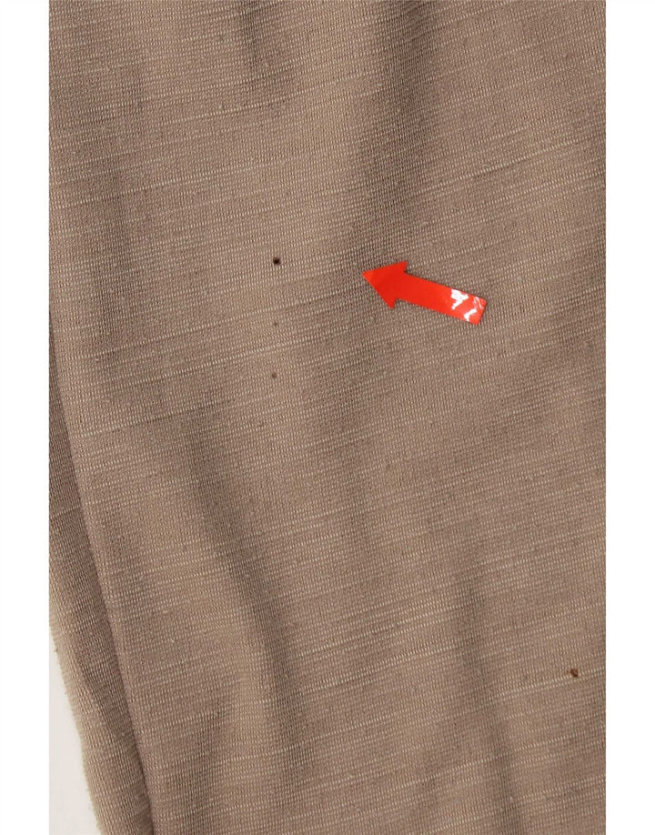 Zara Womens Crop Tracksuit Calças Reino Unido 12 Médio Bege