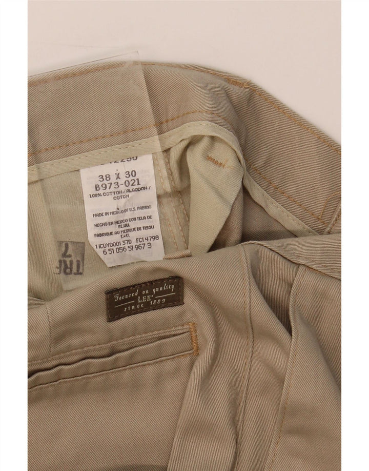 LEE Mens Straight Chino Trousers W38 L30 Beige Cotton Vintage Lee and Second-Hand Lee from Messina Hembry 