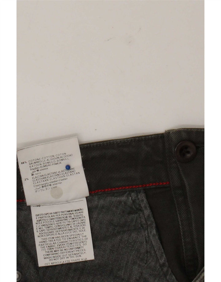Mini saia jeans feminina Replay W27 pequena algodão cáqui