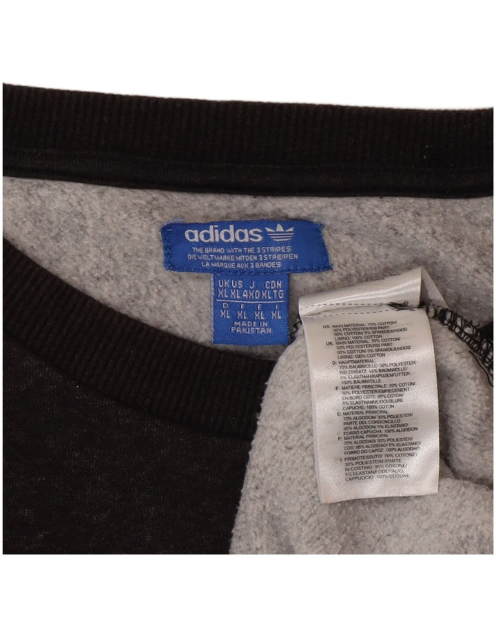 Adidas Mens Moletom Jumper XL Cinza Algodão