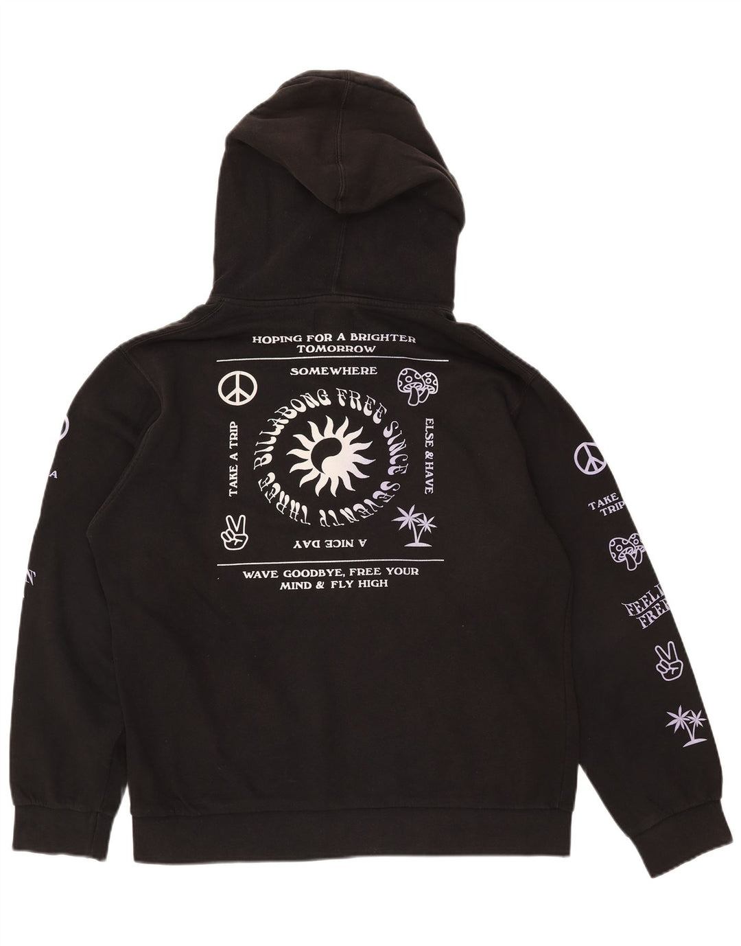 Suéter com capuz gráfico masculino BILLABONG preto médio