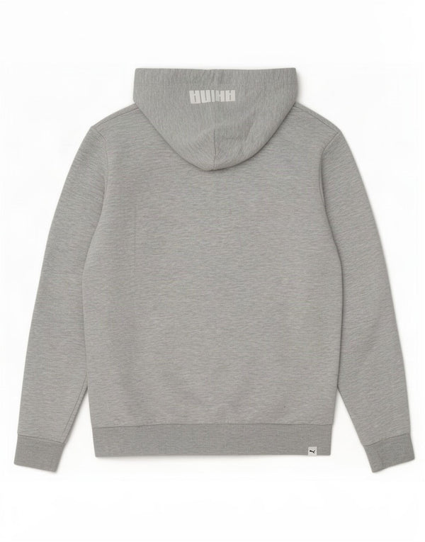 Suéter feminino Puma Graphic Regular Fit com capuz Reino Unido 16 grande cinza manchado