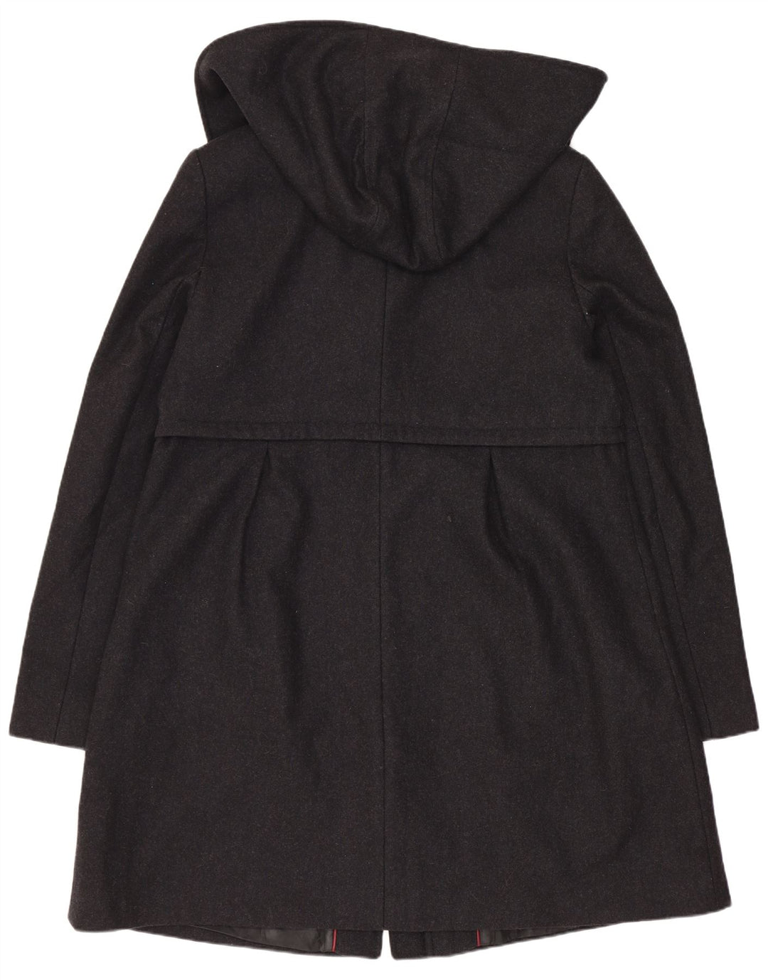 Sobretudo feminino Dkny com capuz US 14 XL lã cinza