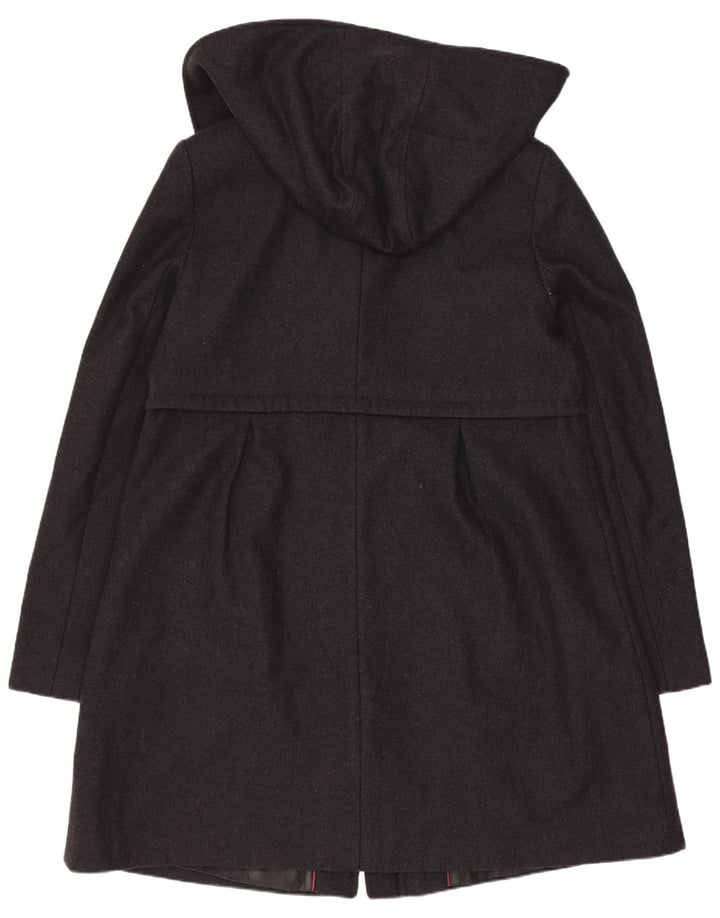 Sobretudo feminino Dkny com capuz US 14 XL lã cinza