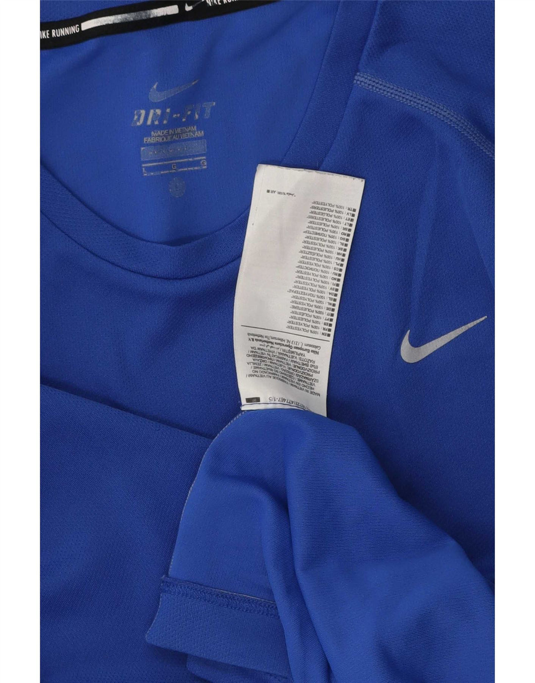 Camiseta Nike Masculina Dri Fit Top Grande Azul Poliéster