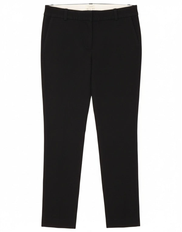 Calça feminina J. Crew cortada EUA 0 XS W28 L25 algodão preto