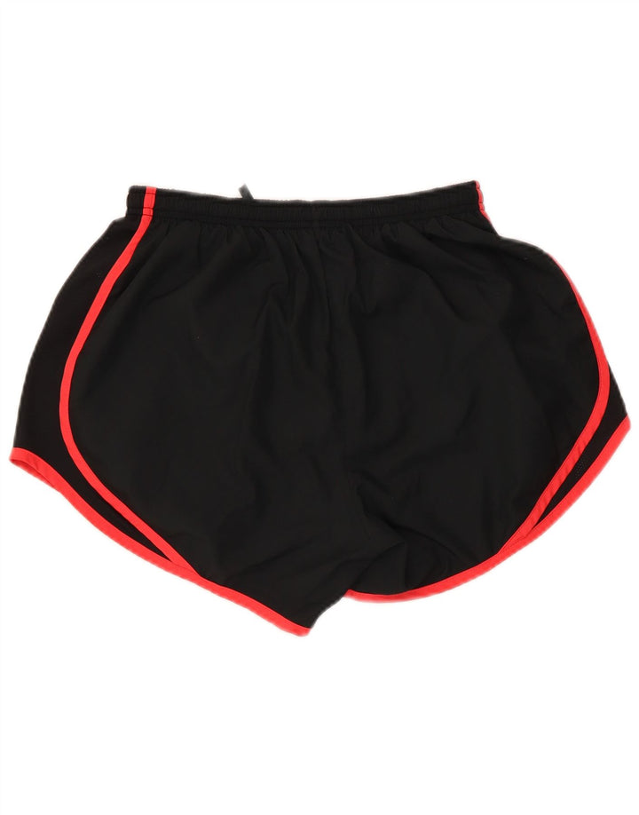 Shorts esportivos femininos NIKE Dri Fit UK 10 pequenos pretos de poliéster